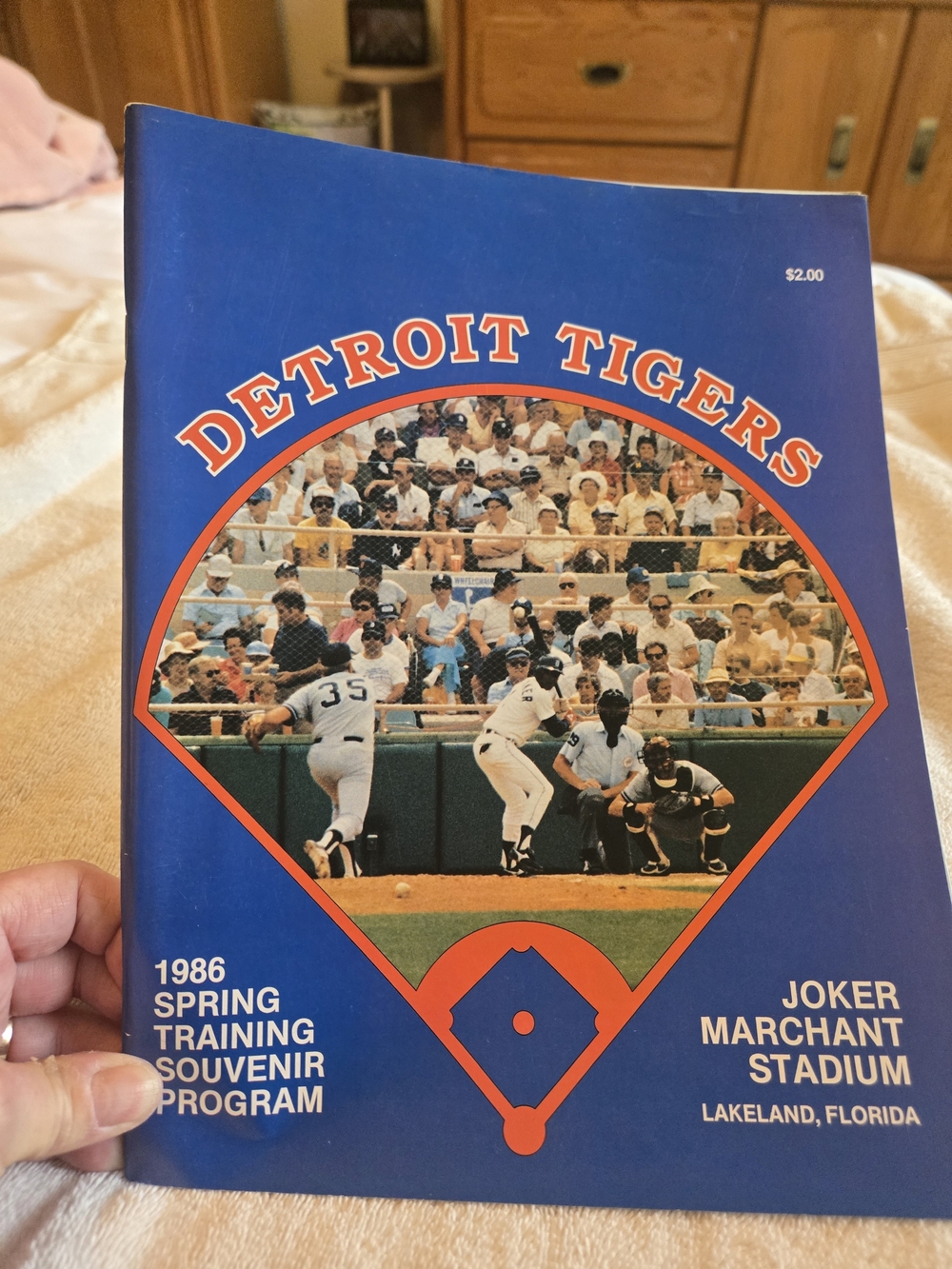 Vintage 1986 Mint Condition Detroit Tigers Spring Training Souvenir Program